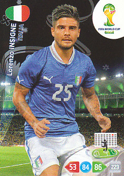 Lorenzo Insigne Italy Panini 2014 World Cup #222